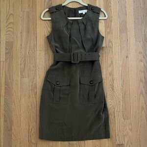 Olive Green Sleeveless Dress
